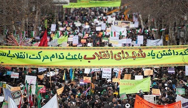 المسيرات المليونية في ذكرى الثورة في ايران