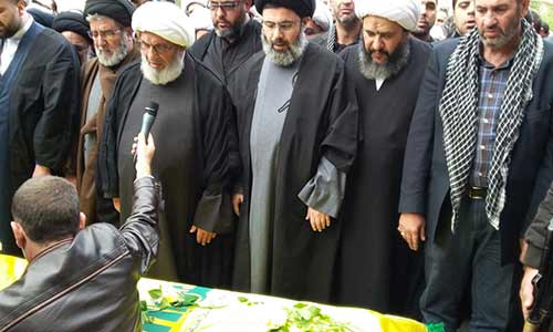تشييع محمد باقر يزبك نجل رئيس الهيئة الشرعية في حزب الله الشيخ محمد يزبك