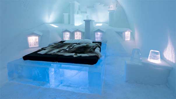  فندق الجليد في السويد تحفة فنية تبنى كل عام