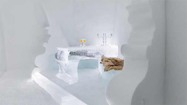  فندق الجليد في السويد تحفة فنية تبنى كل عام