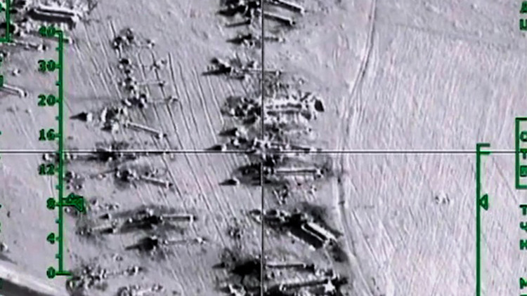 الطائرات الروسية تقصف مواقع الارهابيين