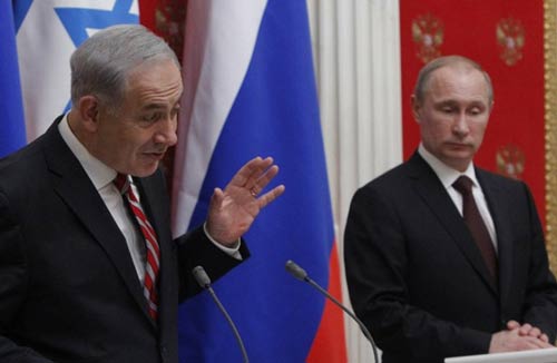 الرئيس الروسي فلاديمير بوتين ورئيس وزراء العدو بنيامين نتنياهو