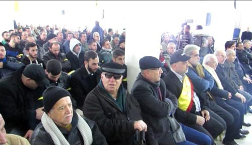 جانب من الحضور في الاحتفال بذكرى أسبوع الشهيد أحمد محمد الشعار في صور