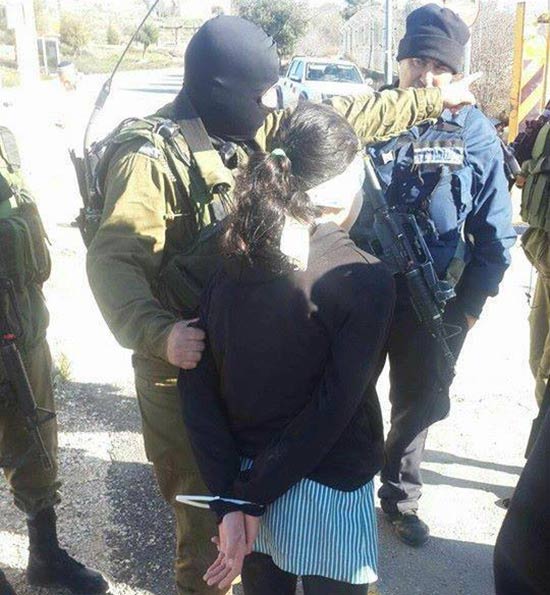 صورة الطفلة المعتقلة شمال الخليل