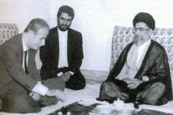 حافظ الأسد مع علي خاميني