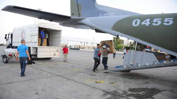طائرة تشيكية محملة بالمساعدات الى سوريا