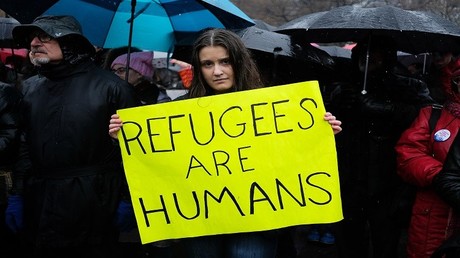 احتجاجات ضد قرار ترامب منع اللاجئين من دخول الولايات المتحدة - نيويورك 12 فبراير 2017